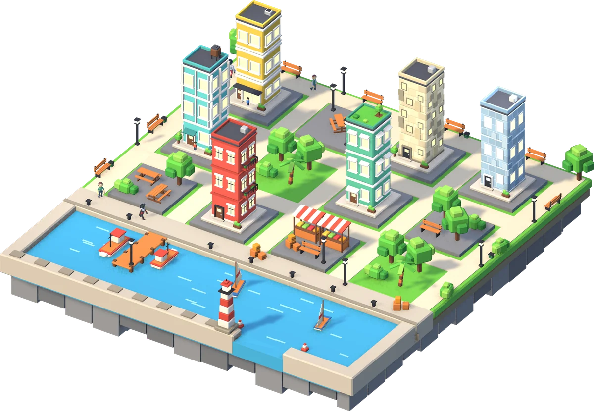 The Harbour island, built.