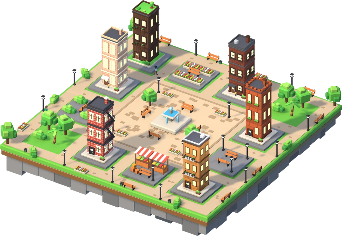 The Old Town island, built.